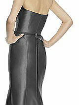 Rear View Thumbnail - Gunmetal Beaded Sash for Style D742
