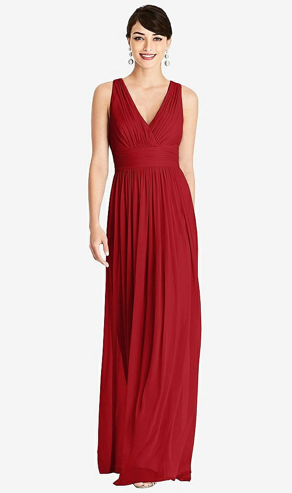 Front View - Garnet Alfred Sung Bridesmaid Dress D744