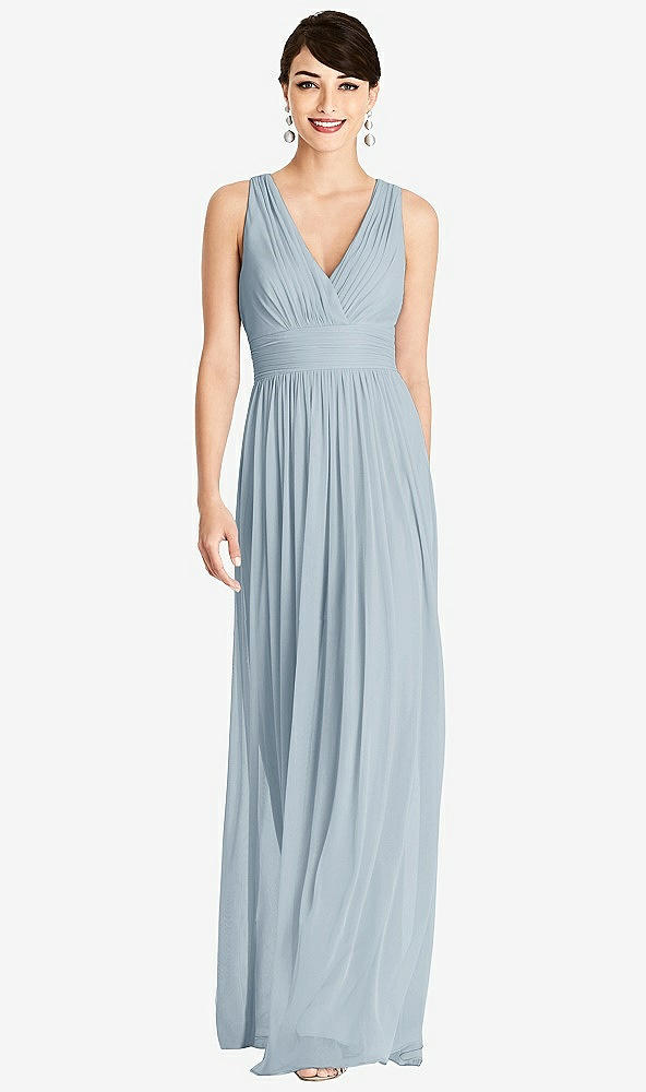 Front View - Mist Alfred Sung Bridesmaid Dress D744
