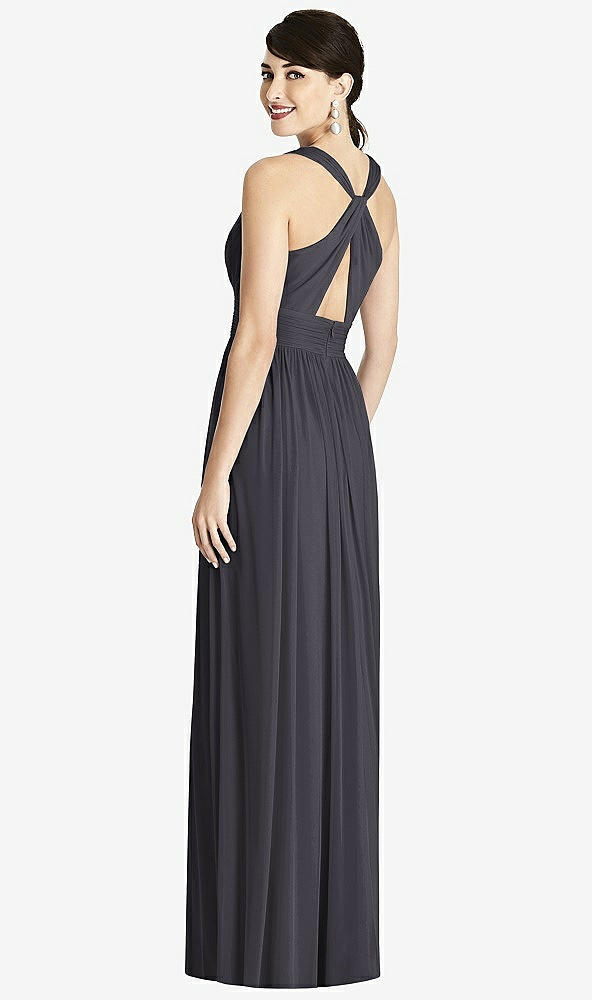 Back View - Onyx Alfred Sung Bridesmaid Dress D744