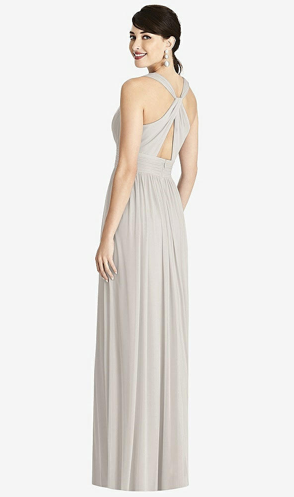 Back View - Oyster Alfred Sung Bridesmaid Dress D744
