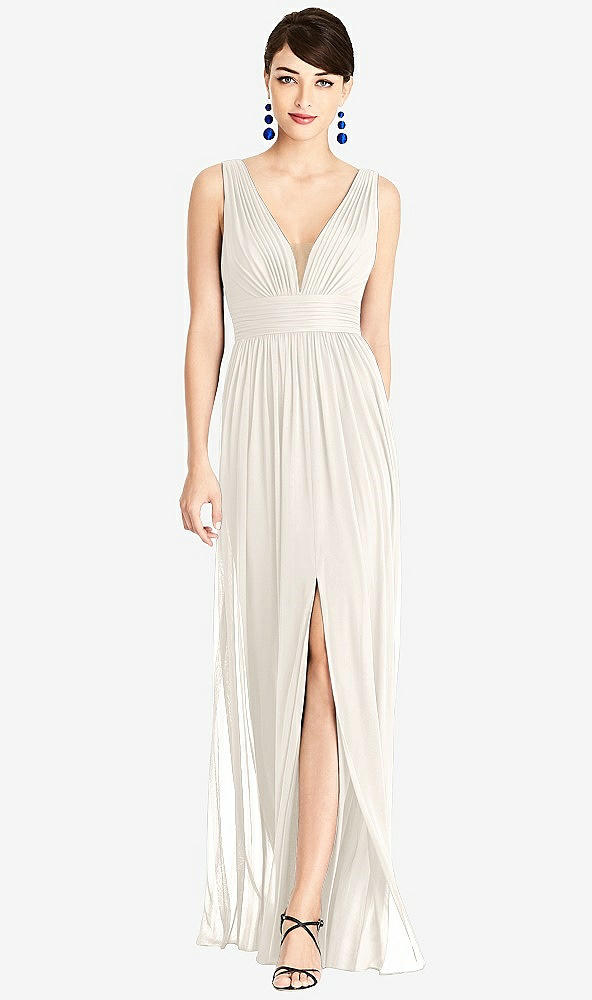 Front View - Ivory & Light Nude Alfred Sung Style D745