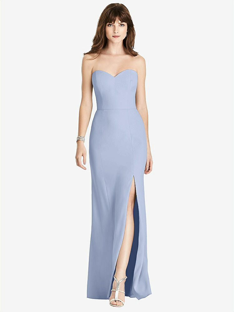 Cuffed Off-the-shoulder Trumpet Bridesmaid Dress In Sky Blue