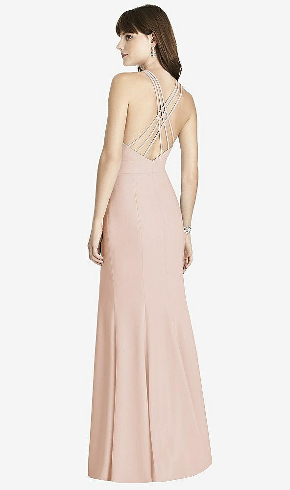 Back View - Cameo Criss Cross Open-Back Trumpet Gown