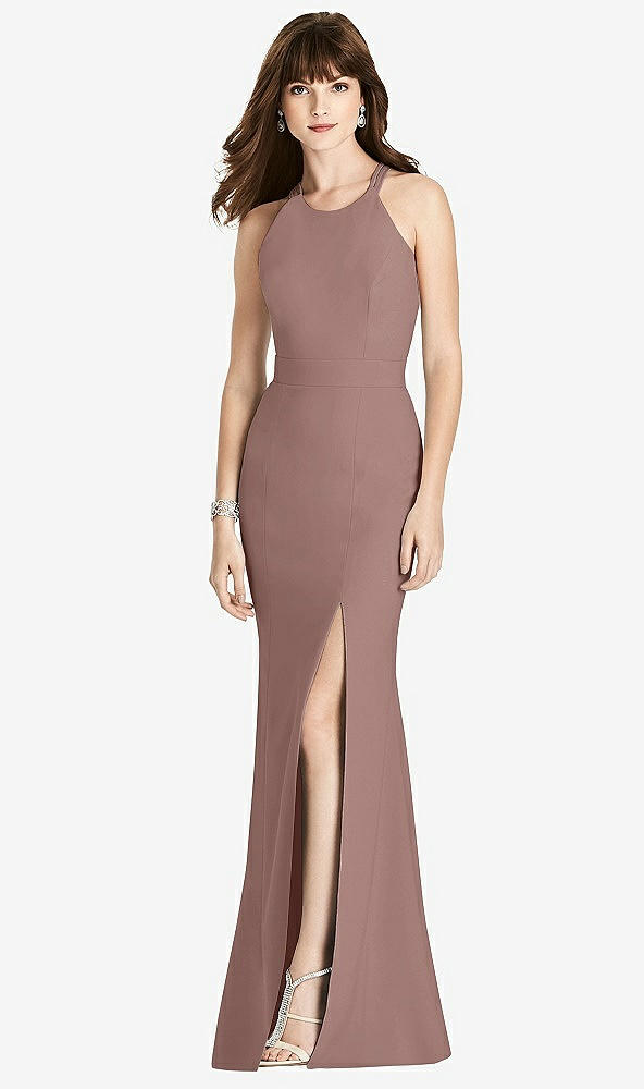 Front View - Sienna Criss Cross Open-Back Trumpet Gown