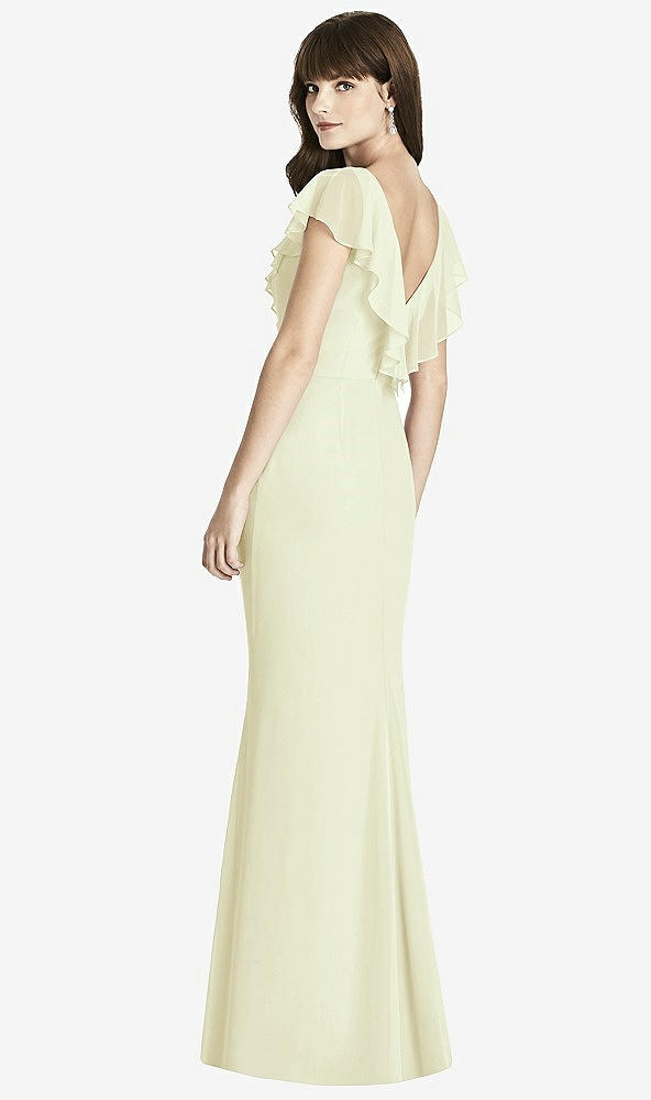 Back View - Butter Yellow After Six Bridesmaid Dress 6779