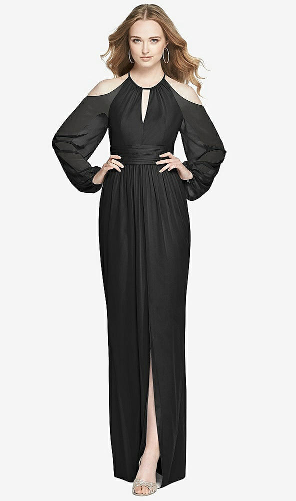 Front View - Black Dessy Bridesmaid Dress 3018