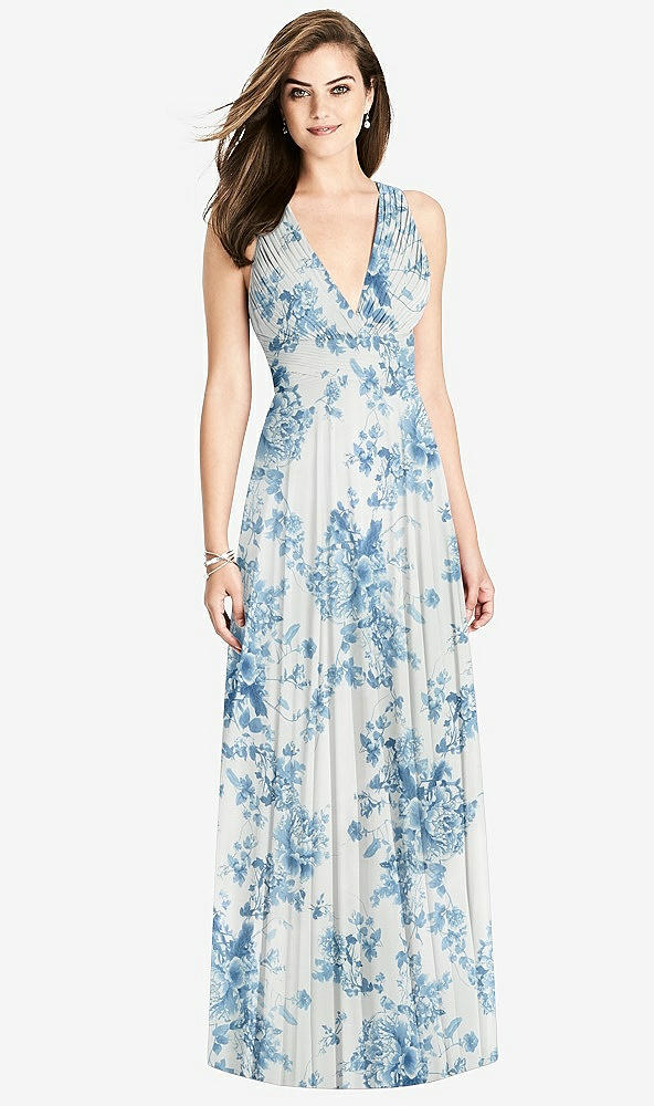 Front View - Cottage Rose Dusk Blue Bella Bridesmaids Dress BB117