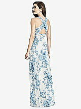 Rear View Thumbnail - Cottage Rose Dusk Blue Bella Bridesmaids Dress BB117