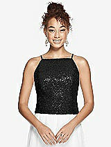 Front View Thumbnail - Black Dessy Bridesmaid Top T3009