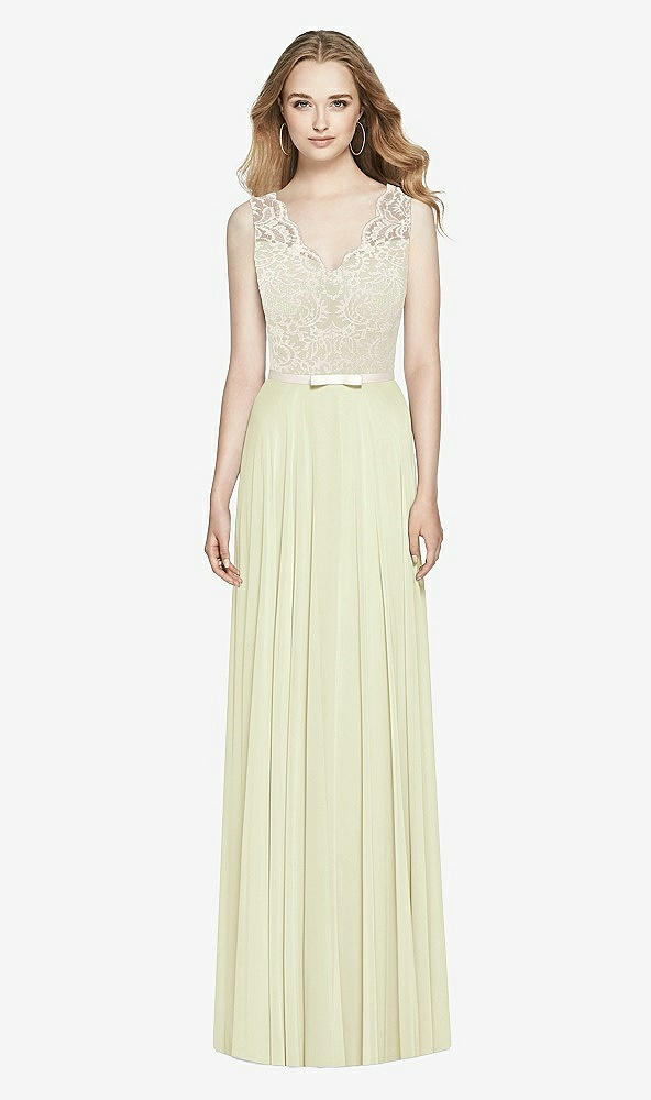 Front View - Butter Yellow & Ivory After Six Bridesmaid Dress 6773