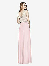 Rear View Thumbnail - Ballet Pink & Ivory After Six Bridesmaid Dress 6773
