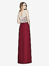 Rear View Thumbnail - Burgundy & Ivory After Six Bridesmaid Dress 6773