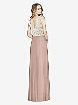 Rear View Thumbnail - Neu Nude & Ivory After Six Bridesmaid Dress 6773