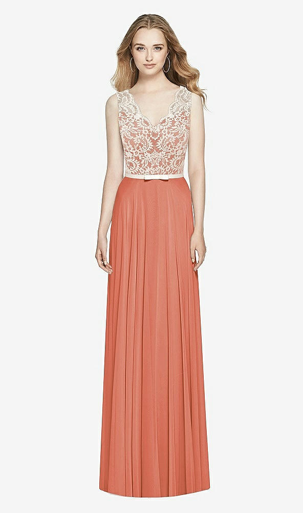 Front View - Terracotta Copper & Ivory After Six Bridesmaid Dress 6773