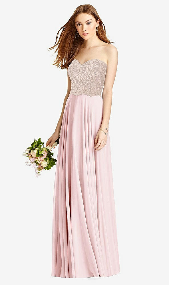 Front View - Ballet Pink & Cameo Studio Design Bridesmaid Dress 4529
