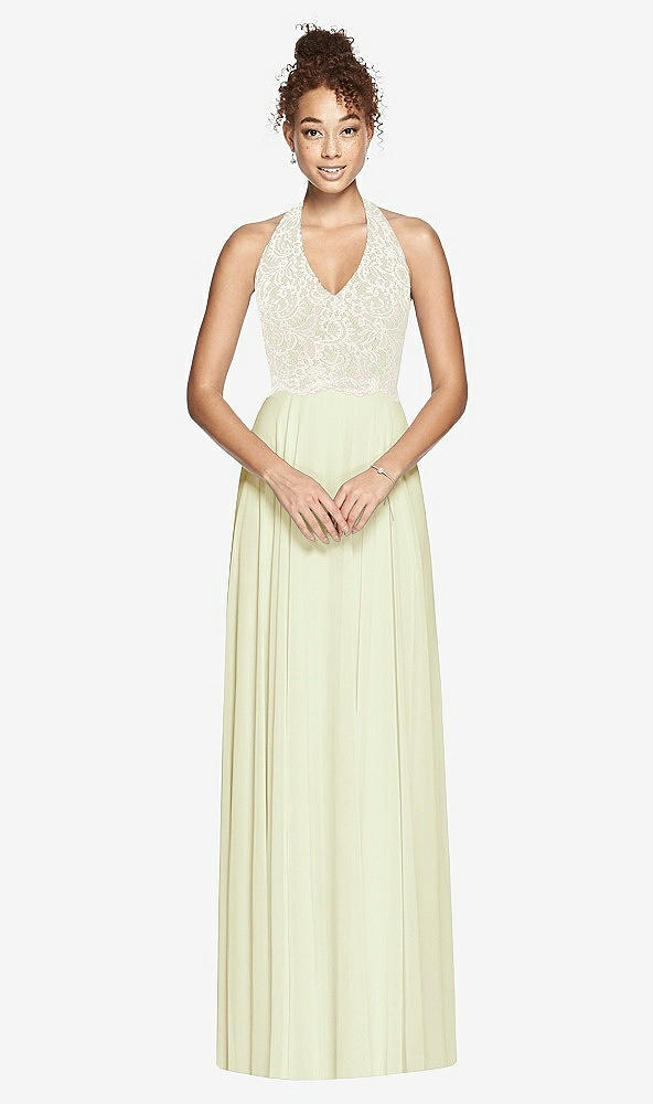Front View - Butter Yellow & Ivory Studio Design Bridesmaid Dress 4530