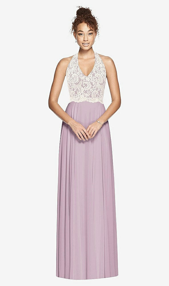 Front View - Suede Rose & Ivory Studio Design Bridesmaid Dress 4530