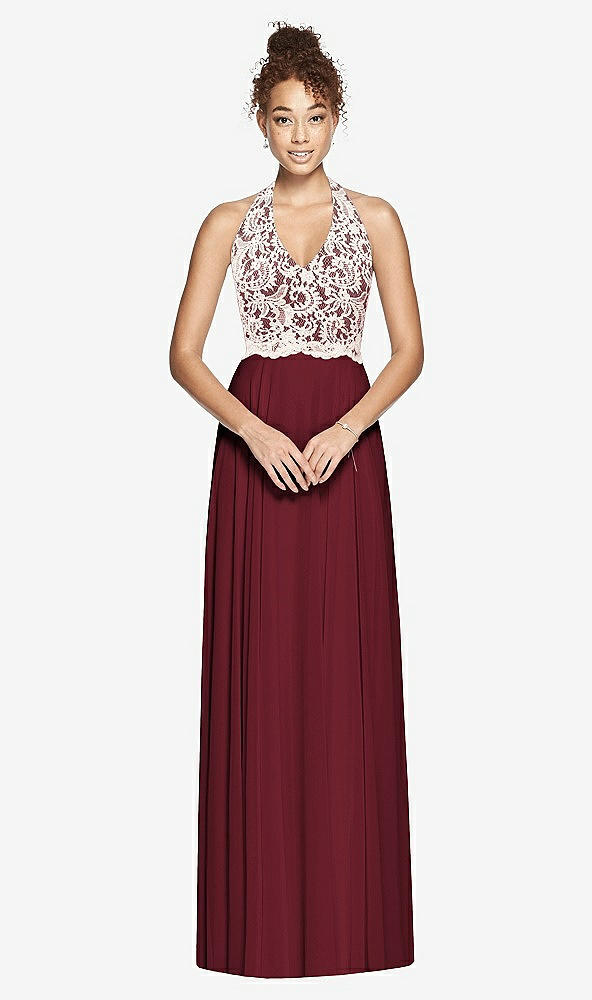 Front View - Cabernet & Ivory Studio Design Bridesmaid Dress 4530