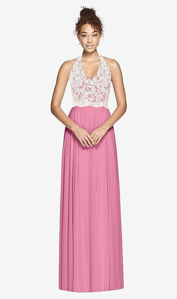 Front View - Orchid Pink & Ivory Studio Design Bridesmaid Dress 4530