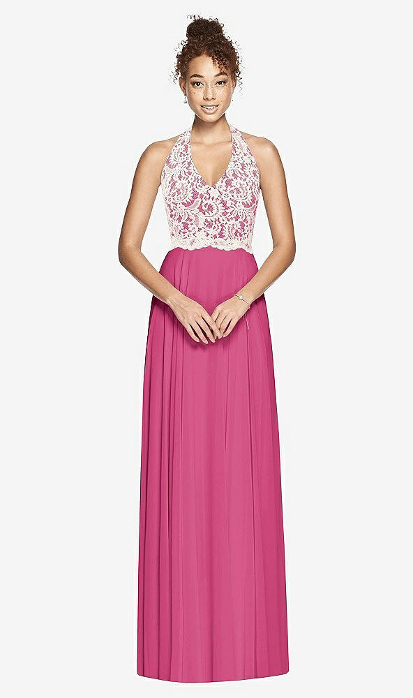 Front View - Tea Rose & Ivory Studio Design Bridesmaid Dress 4530