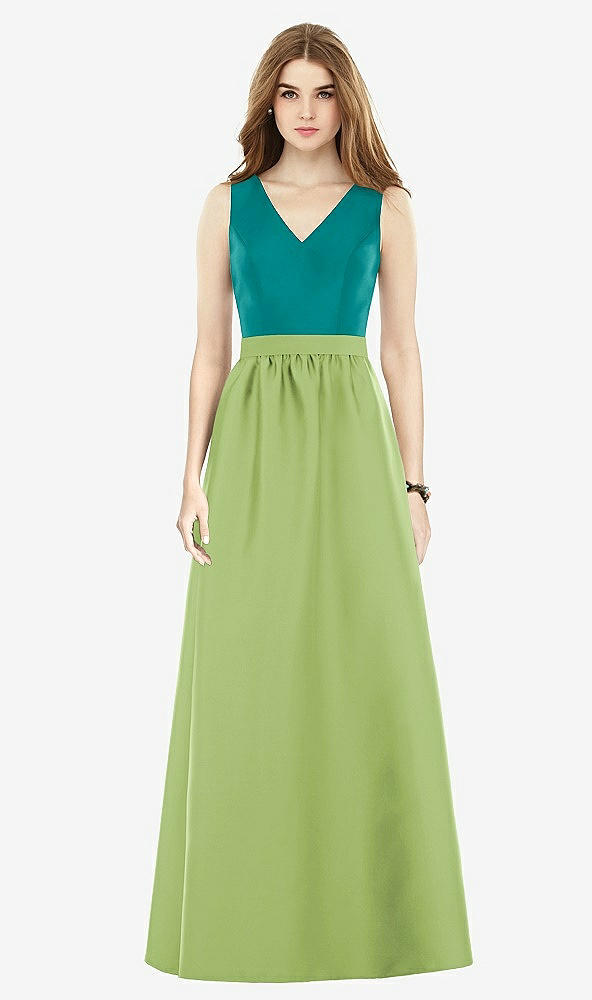 Front View - Mojito & Jade Alfred Sung Bridesmaid Dress D752