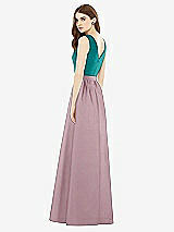 Rear View Thumbnail - Dusty Rose & Jade Alfred Sung Bridesmaid Dress D752