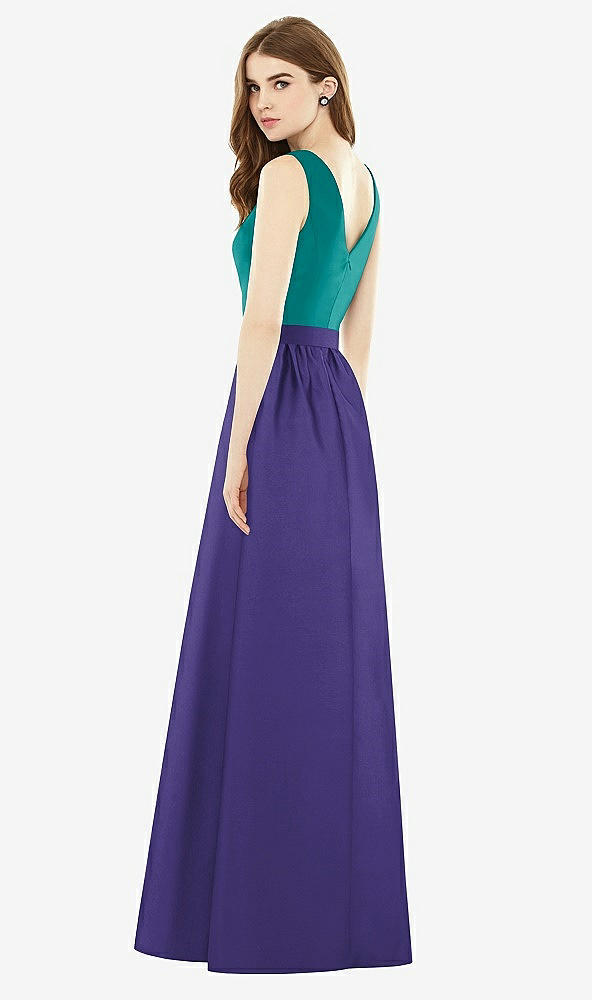 Back View - Grape & Jade Alfred Sung Bridesmaid Dress D752