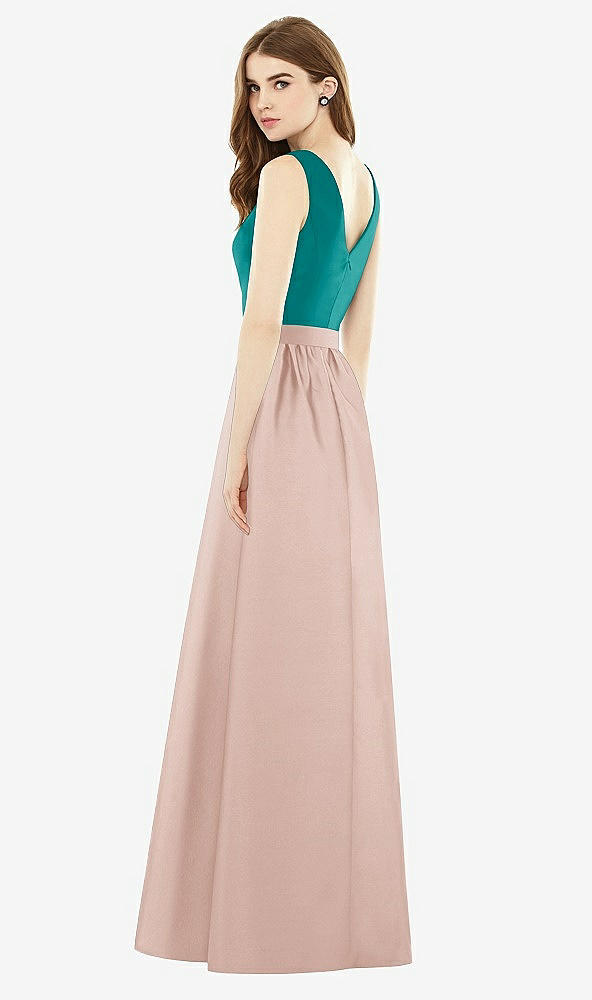 Back View - Toasted Sugar & Jade Alfred Sung Bridesmaid Dress D752