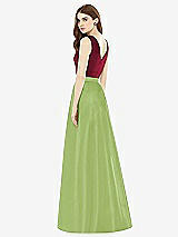 Rear View Thumbnail - Mojito & Burgundy Alfred Sung Bridesmaid Dress D753