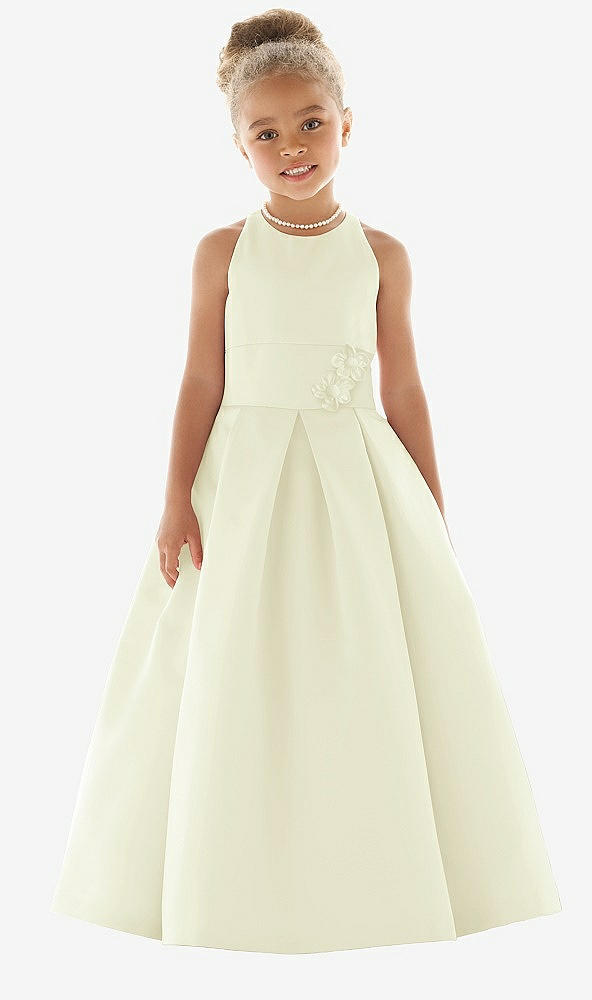 Front View - Butter Yellow Flower Girl Dress FL4059