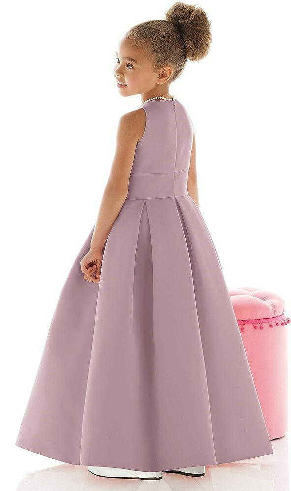 Back View - Dusty Rose Flower Girl Dress FL4059