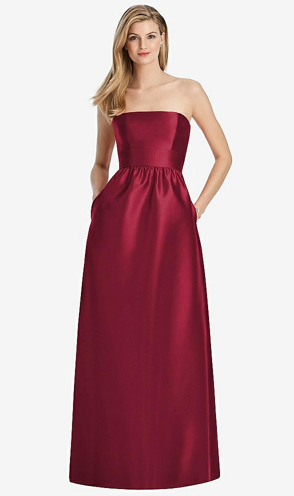 Back View - Burgundy Lela Rose Bridesmaid Dress LR248
