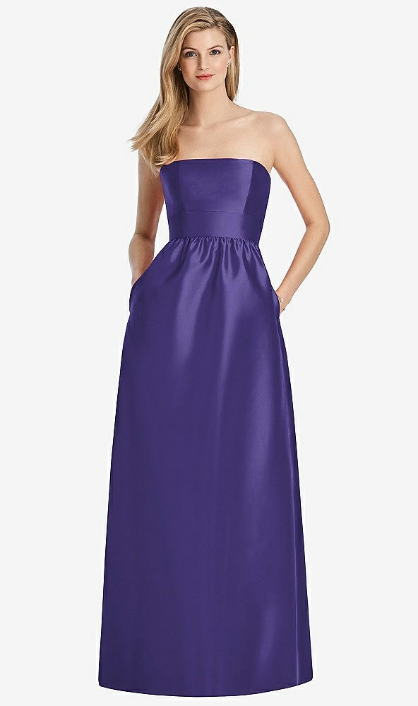 Back View - Grape Lela Rose Bridesmaid Dress LR248