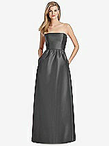 Rear View Thumbnail - Pewter Lela Rose Bridesmaid Dress LR248