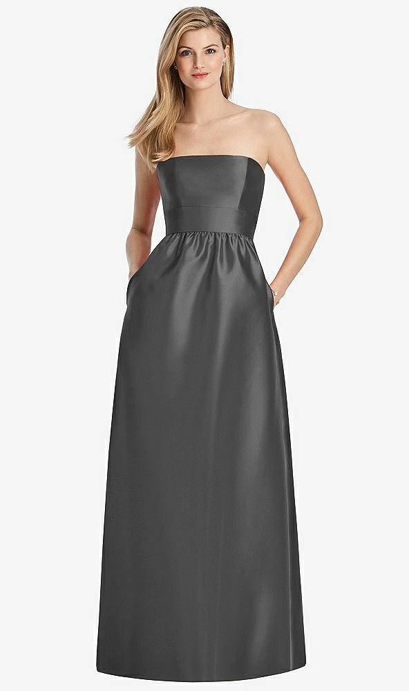 Back View - Pewter Lela Rose Bridesmaid Dress LR248