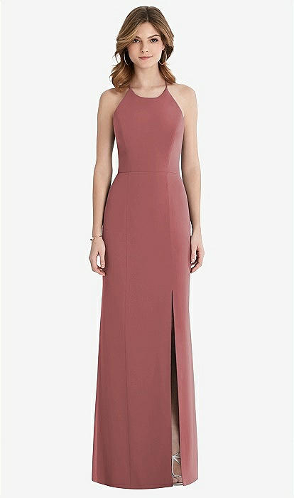 Criss Cross Open-back Chiffon Trumpet Bridesmaid Dress In