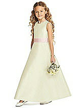 Front View Thumbnail - Butter Yellow & Blush Flower Girl Dress FL4062