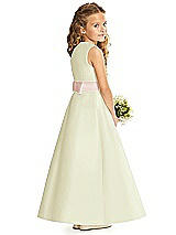 Rear View Thumbnail - Butter Yellow & Blush Flower Girl Dress FL4062
