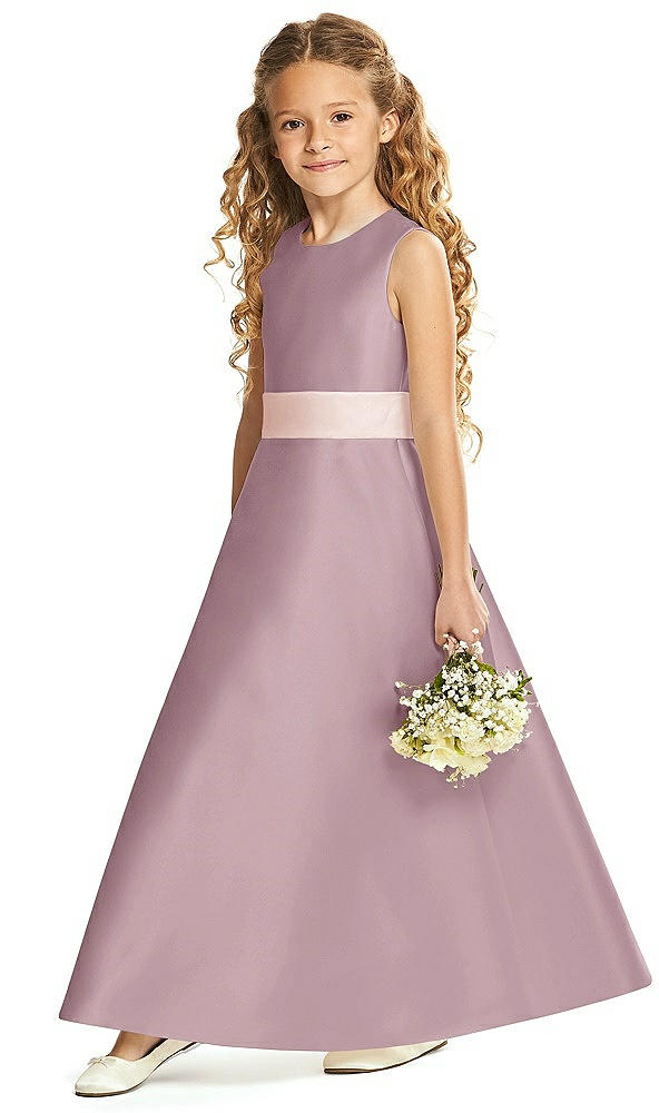 Front View - Dusty Rose & Blush Flower Girl Dress FL4062