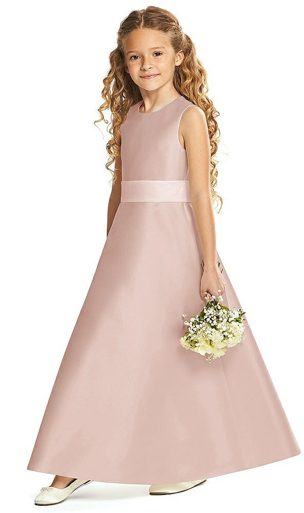 Front View - Toasted Sugar & Blush Flower Girl Dress FL4062