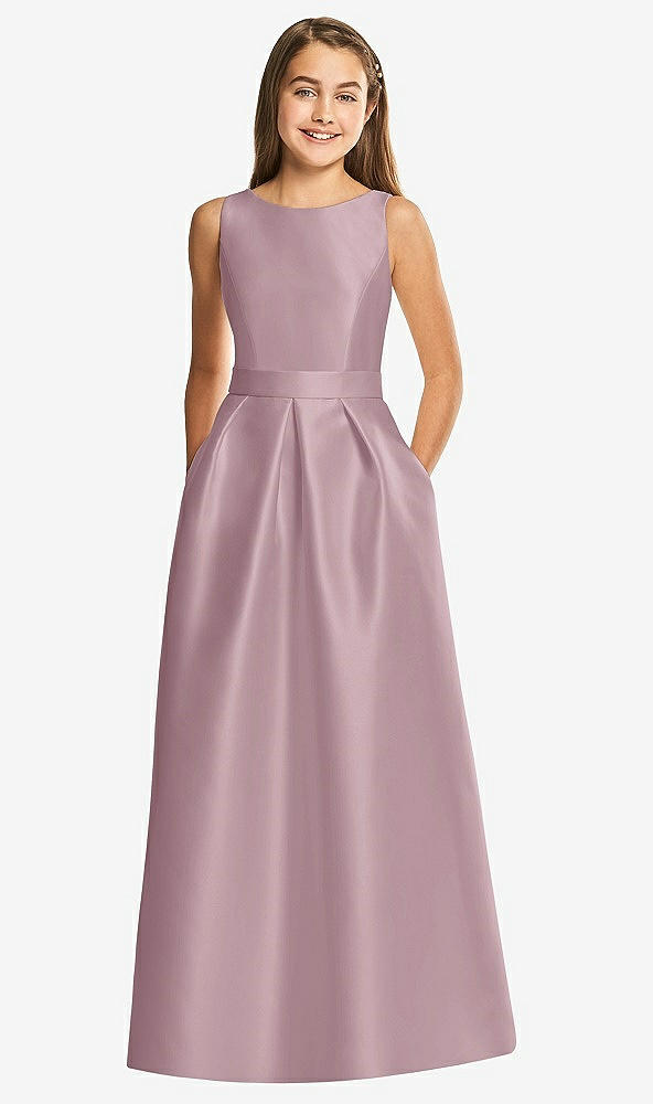 Front View - Dusty Rose Alfred Sung Junior Bridesmaid Style JR544