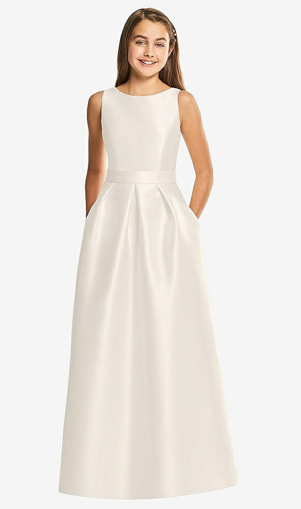 Front View - Ivory Alfred Sung Junior Bridesmaid Style JR544