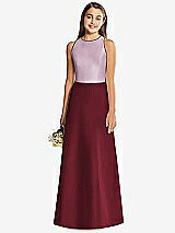 Rear View Thumbnail - Cabernet & Suede Rose Alfred Sung Junior Bridesmaid Style JR545