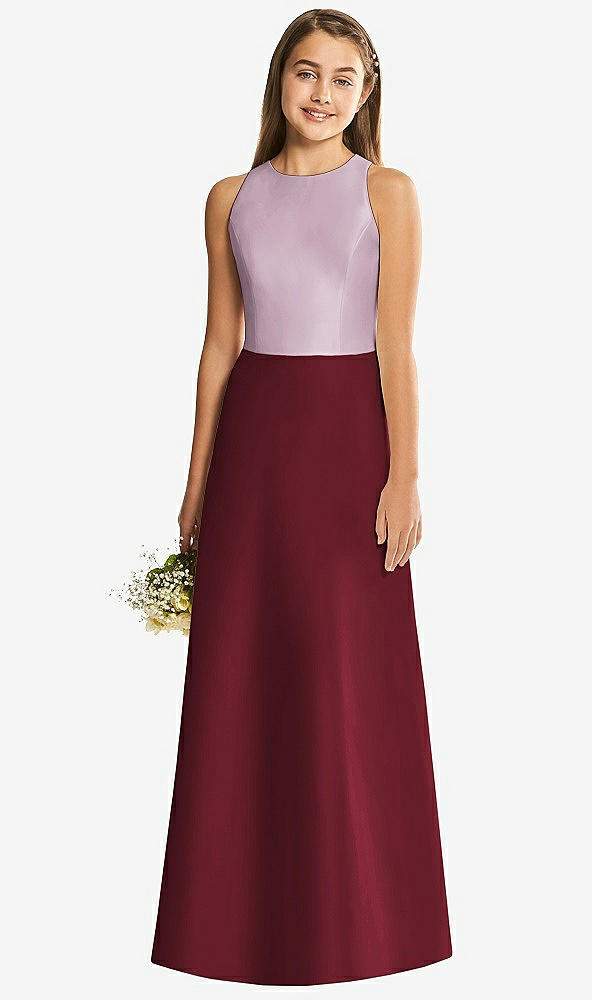Back View - Cabernet & Suede Rose Alfred Sung Junior Bridesmaid Style JR545