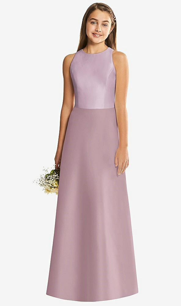 Back View - Dusty Rose & Suede Rose Alfred Sung Junior Bridesmaid Style JR545