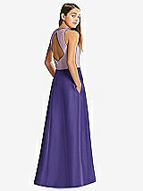 Front View Thumbnail - Grape & Suede Rose Alfred Sung Junior Bridesmaid Style JR545
