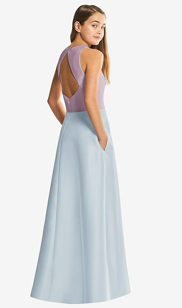 Front View - Mist & Suede Rose Alfred Sung Junior Bridesmaid Style JR545
