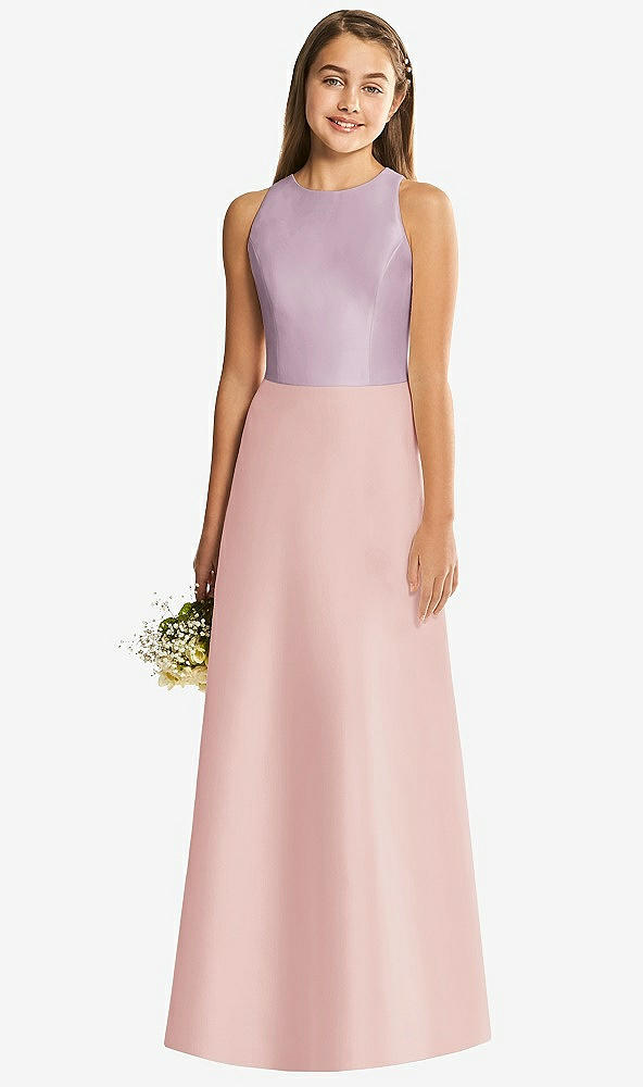 Back View - Rose & Suede Rose Alfred Sung Junior Bridesmaid Style JR545
