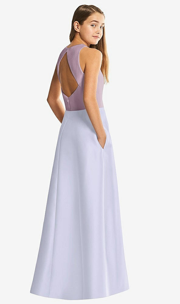 Front View - Silver Dove & Suede Rose Alfred Sung Junior Bridesmaid Style JR545